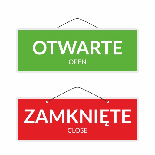 nápis OTVORENÉ ZATVORENÉ