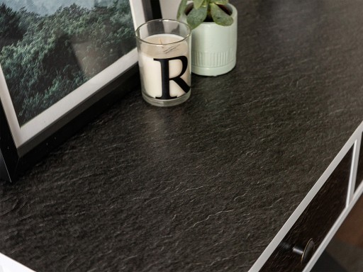 Nábytková dyha Black Slate Dark Matt PVC fólia
