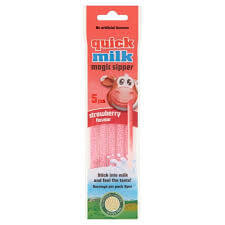 Mliečne slamky s príchuťou Quick Milk Strawberry