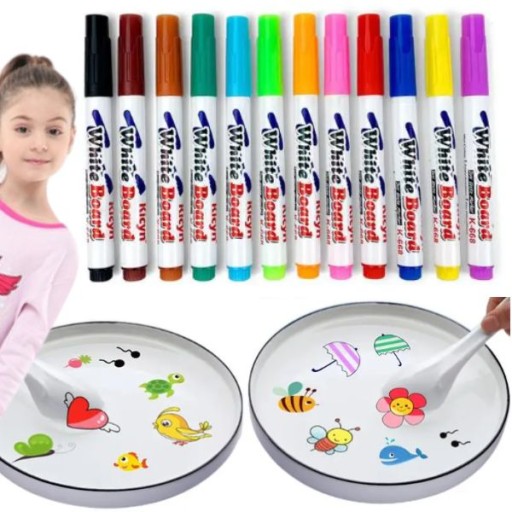 12X VODNÉ PERÁ SADA MAGICKEJ VODY NA MALIARSKY STRÁNKY