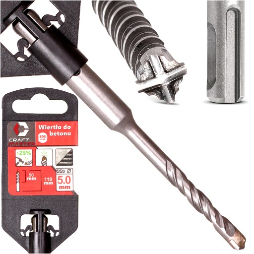 NÁSTENOVÝ VRTÁK 5 x110 mm SDS-PLUS Krížový vrták do BETÓNU pre Sds Drill