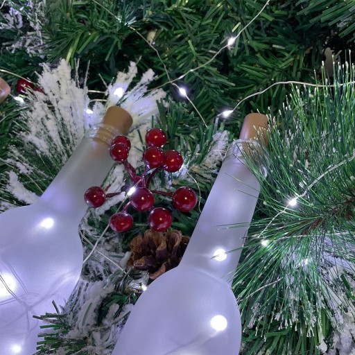 LED FĽAŠA CORPOR, DEKORATÍVNE LAMPY, DRÔTENÁ DEKORÁCIA, 10LED TEPLÁ STUDENÁ