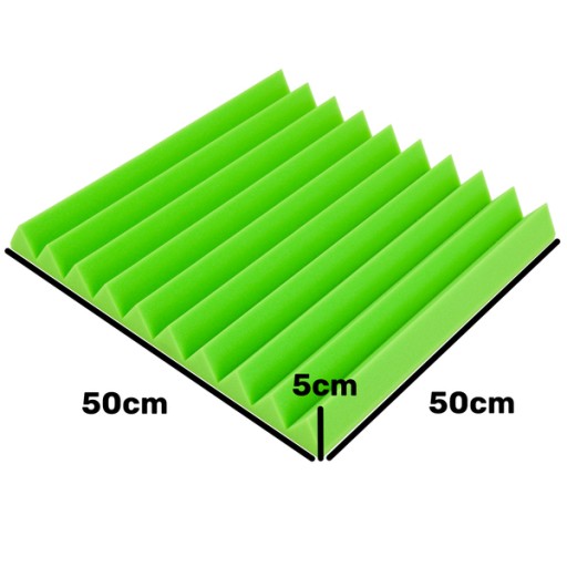 3D akustický nástenný panel, ZELENÝ absorbér, trojuholník, nástenný panel