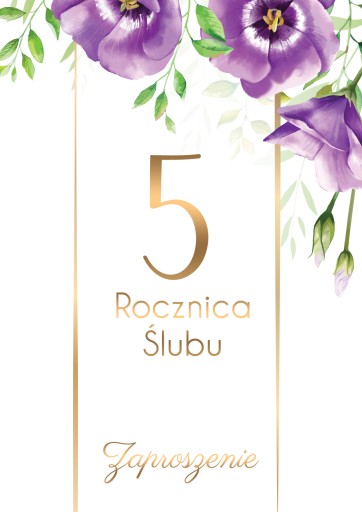 POZVÁNKA NA VÝROČIE SVADBY - Fialová svadba