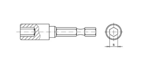 KONCOVÝ MAGNETICKÝ KĽÚČ 1/4 13mm