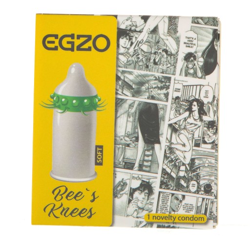 Egzo Bee's Knees Condóm s mäkkými cvočkami