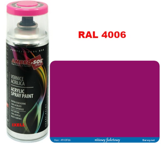 RAL 4006 AKRYLOVÝ LAK SPREJ fialový LESK 1233