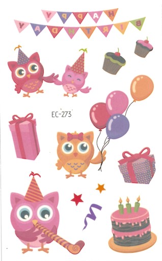 Umývateľné tetovanie pre deti BIRTHDAY EC273