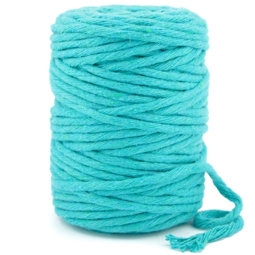 Macrame bavlnená šnúrka 5mm 50m morská zelená