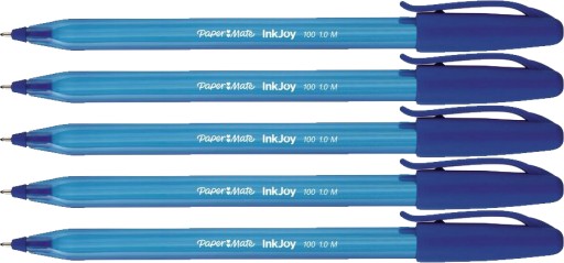 INKJOY Paper Mate 100 M guľôčkové pero modré x 5 KS
