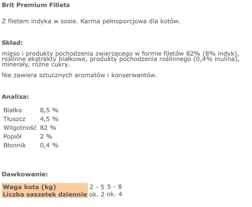 Mokré krmivo pre mačky Brit Morčacie 0,86 kg vrecúško