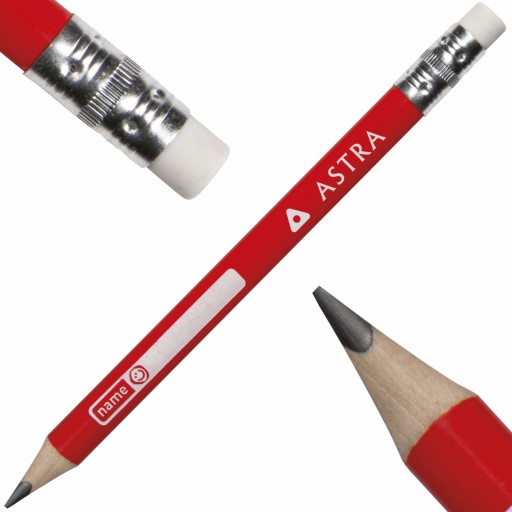 Ceruzka ASTRA HB s gumou PRE NAUČENIE SA PÍSAŤ, hrubá Jumbo TROJUHOLNÍK