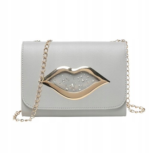 Kabelka Little Angel Clutch dámska šedá USTA zlatá