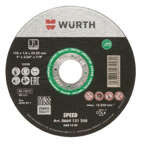 wurth štít A2.125X1.0X22.2 pre oceľ