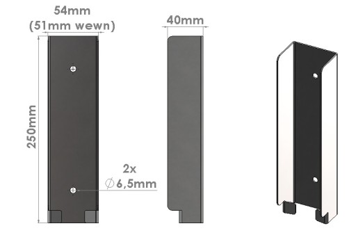 ZÁKLADNÁ DRŽÁKA H250 (50 ALEBO 60 MM)