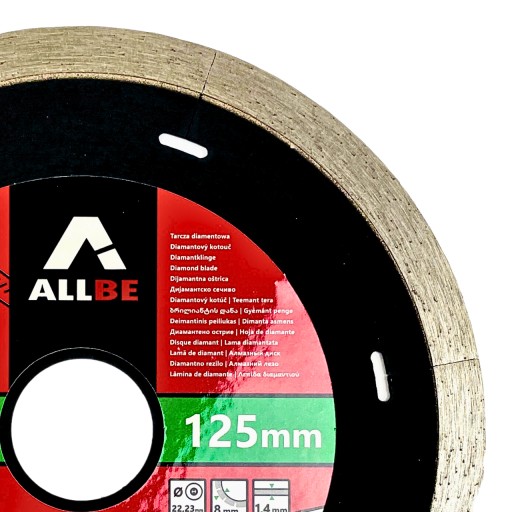 DIAMANTOVÁ ČEPEL NA keramiku 125X1,4X8X22,23MM ALLBE