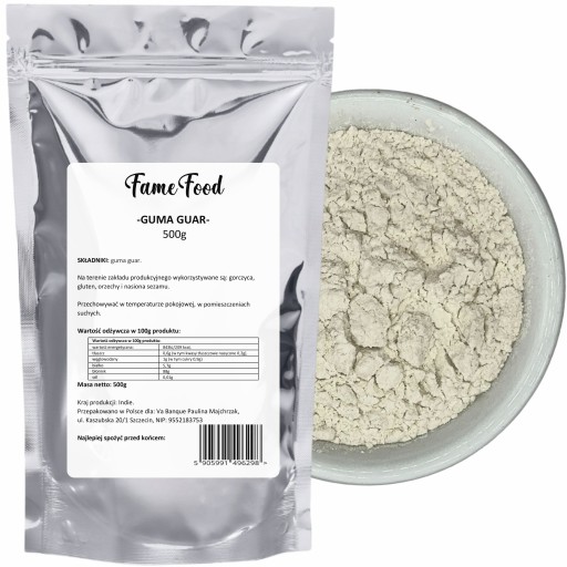 GUAR GUM zahusťovadlo potravín kvalitné prírodná aróma 500g