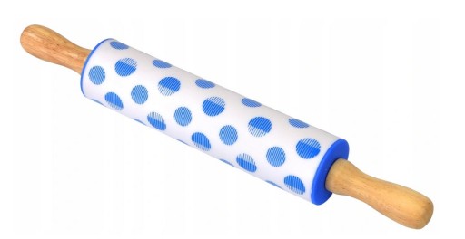 KUCHYŇSKÝ SILIKÓNOVÝ VALEC NA PIZZOVÉ CESTO, drevené rúčky, 30 cm, farby