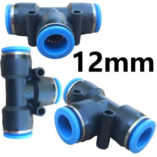 T-konektor Pneumatický zásuvný rozbočovač fi 12mm PE 12
