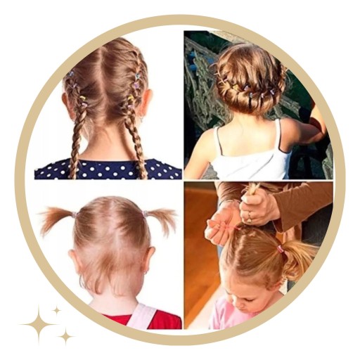 Gumičky do vlasov SET 1000 farebných kúskov pre mini GIRL DURABLE