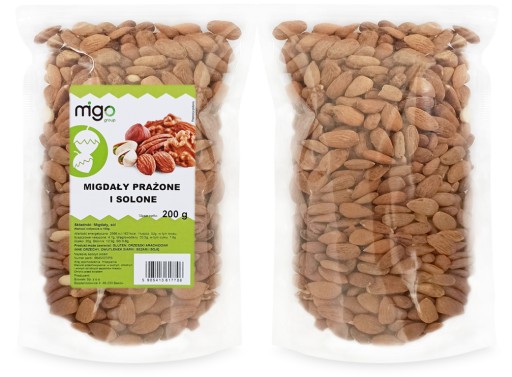 Pražené a solené mandle - 200g - MIGOgroup