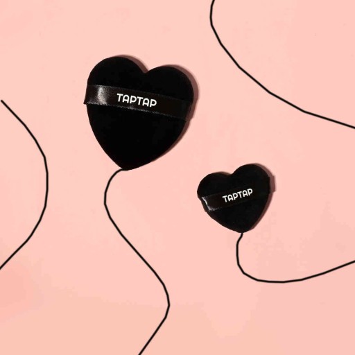 TAPTAP Heart Powder Puff Black XS