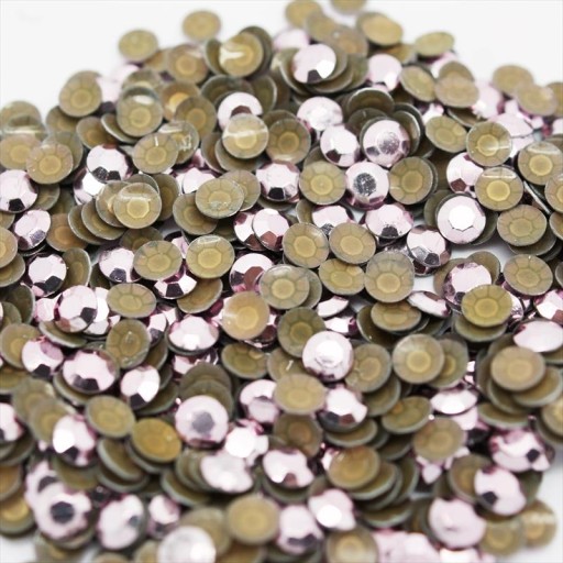 Kovové termo kamienky svetloružové 3mm 1000