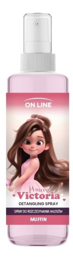 On line detský sprej na rozčesávanie vlasov princess victoria - muffin 200 ml