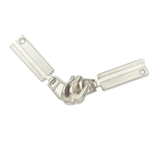 Strieborný klzák na zips K10, 2 prívesky