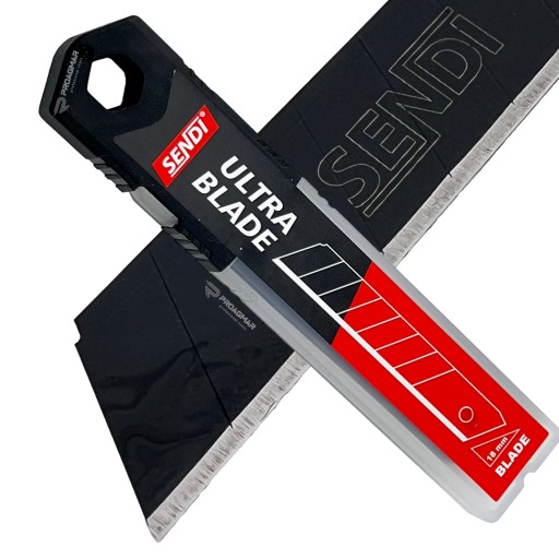 Náhradné čepele NÁHRADNÉ zlomené nože 18mm 10ks BLACK sendi ultrablade
