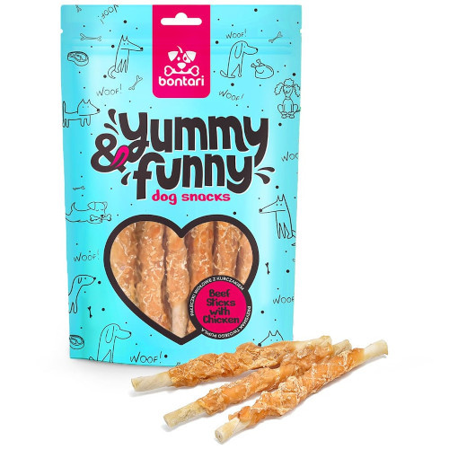 Bontari Yummy & Funny Hovädzie a kuracie tyčinky 80g