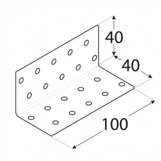 Konektor 40x40x100x2,0 mm montážna konzola KM 14 DMX 4114