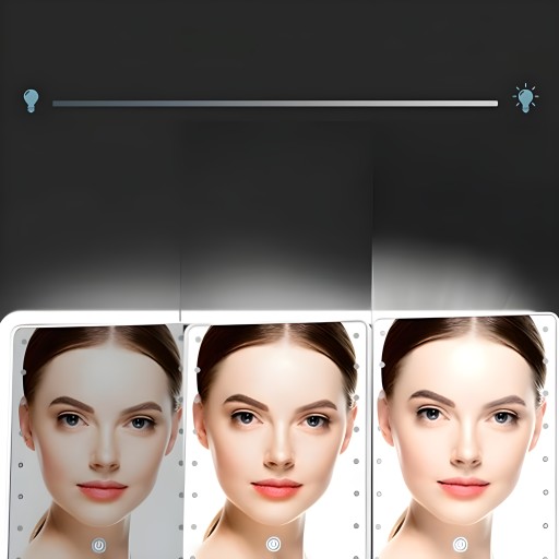 OSVETLENIE MAKEUP ZRKADLO LED ZRKADLO S NASTAVITEĽNÝM JASOM SVETLA
