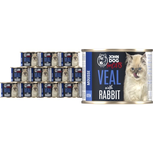 John Dog for Cats junior food teľacia pena 200g