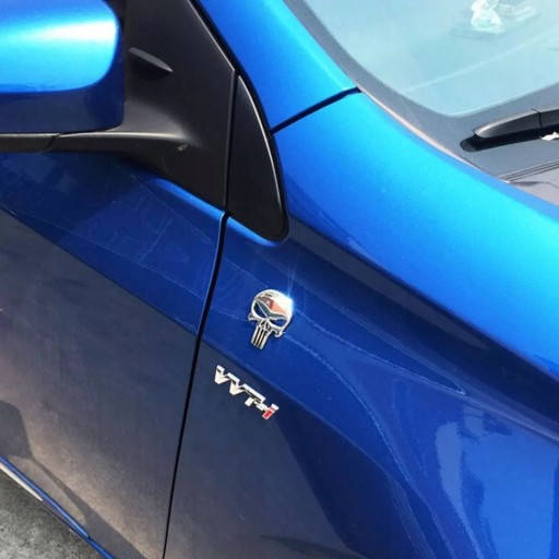 Znak nálepky na auto s lebkou Punisher