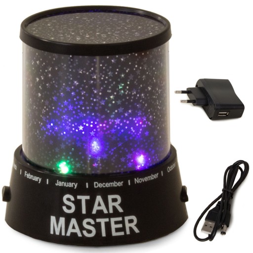 Projektorová lampa nočnej oblohy Star USB 230V
