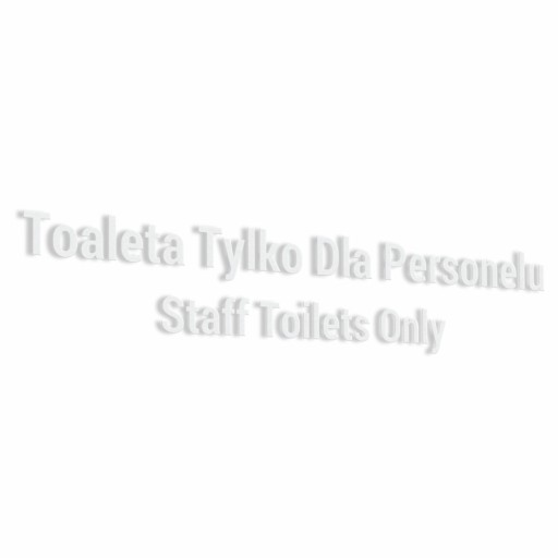 Toaleta len pre personál - nálepka 28x5,5