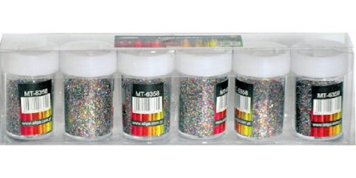 LOSE GLITTER 8G 6 KS ALIGA MULTICOLOR MT-6358
