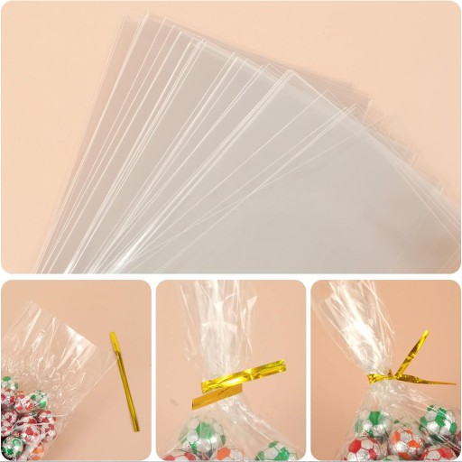 CELOFÁN CELOFÁNOVÉ TAŠKY FÓLIOVÉ TAŠKY 20x30 cm DARČEKY VEĽKÉ CUKRÍKY
