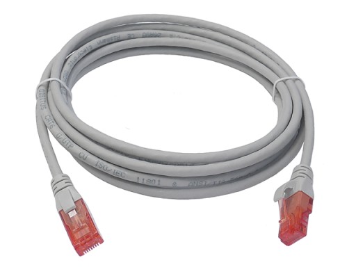 Cat.6 UTP patch kábel RJ45-RJ45 1:1 Cu AWG26 sivý 3m