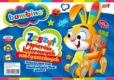 BAMBINO FAREBNÝ PAPIER A4-10 90G LESK