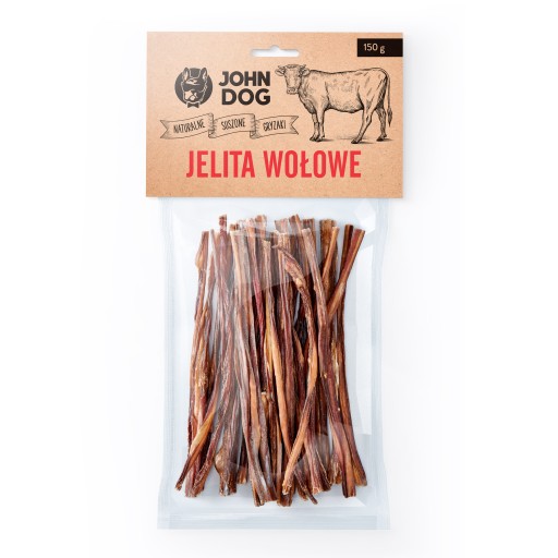 John Dog pochúťka pre psy na žuvanie hovädzích čriev 150g