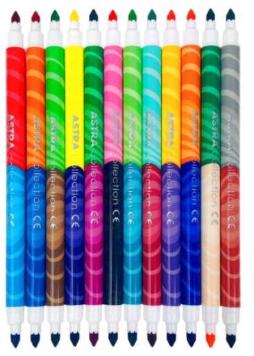 Obojstranné popisovače 12 / 24 farieb Popisovače ASTRA