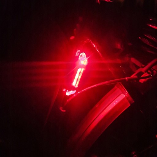 LED BICYKEL ZADNÉ SVETLO NA BICYKEL, USB