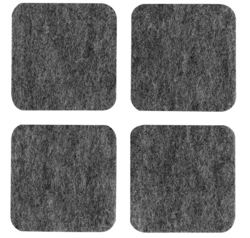 Samolepiace plstené podložky šedé 40x40mm balenie 4 ks - VORSTAHL