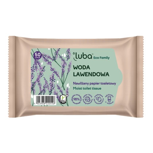 LUBA Eco Family vlhčený toaletný papier 50 ks