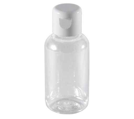 FĽAŠA S ODKLÁPANÝM VRCHNOM 50ml, 20/410, PET, priehľadná
