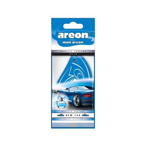 Prívesok do auta s vôňou NEW CAR Blue Areon