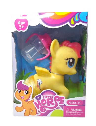 Krásny Pony Horse v sete s fľašou 16245