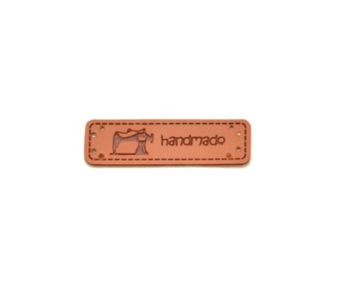 HANDMADE MASZYNA 1161 etiketa z ekokože